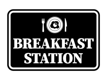 Signs ByLITA Classic Framed Breakfast Station Wall or Door Sign